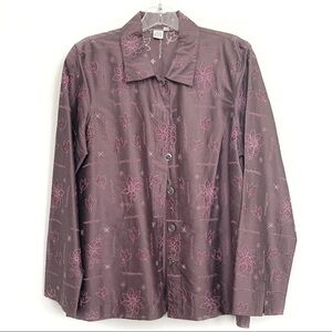 Isabella Bird 100% Silk Embroidered Shirt-Jacket
